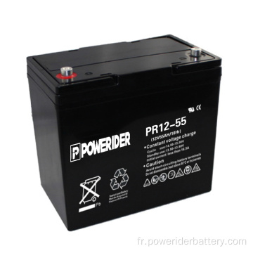 Batterie de hautes hautes au plomb 12V 55Ah